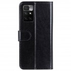 Xiaomi Redmi 10 atverčiamas juodas odinis dėklas, knygutė - piniginė