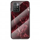 Xiaomi Redmi 10 „Marble“ kieto silikono TPU raudonas dėklas - nugarėlė