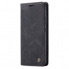 Xiaomi Redmi 12C (Redmi 11A) CaseMe Retro solidus atverčiamas juodas odinis dėklas - knygutė