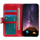 Xiaomi Redmi 12C atverčiamas raudonas odinis dėklas - piniginė