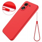 Xiaomi Redmi 13C (Poco C65) Shell kieto silikono (TPU) dėklas raudonas - nugarėlė