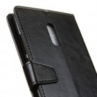 Xiaomi Redmi 5 atverčiamas juodas odinis dėklas, knygutė - piniginė