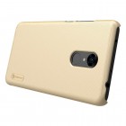 Xiaomi Redmi 5 Plus Nillkin Frosted Shield auksinis plastikinis dėklas + apsauginė ekrano plėvelė
