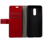 Xiaomi Redmi 5 Plus atverčiamas raudonas odinis dėklas, knygutė - piniginė