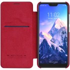 Prabangus „Nillkin“ Qin serijos raudonas odinis atverčiamas Xiaomi Redmi 6 Pro (Mi A2 Lite) dėklas
