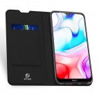 „Dux Ducis“ Skin serijos Xiaomi Redmi 8 juodas odinis atverčiamas dėklas9