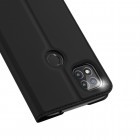 „Dux Ducis“ Skin serijos Xiaomi Redmi 9C juodas odinis atverčiamas dėklas9
