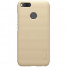 Nillkin Frosted Shield Xiaomi Mi A1 ir Mi 5X auksinis plastikinis dėklas + apsauginė ekrano plėvelė