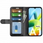 Xiaomi Redmi A2 (Redmi A1) atverčiamas juodas odinis dėklas - piniginė