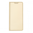 „Dux Ducis“ Skin serijos Xiaomi Redmi A1 auksinis odinis atverčiamas dėklas