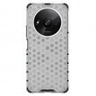 Honeycomb sustiprintos apsaugos Xiaomi Redmi A3 (Poco C61) skaidrus kieto silikono (TPU) ir plastiko dėklas