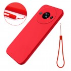 Xiaomi Redmi A3 (Poco C61) Shell kieto silikono (TPU) dėklas raudonas - nugarėlė