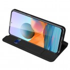 Xiaomi Redmi Note 10 Pro Dux Ducis Skin serijos juodas odinis atverčiamas dėklas - knygutė