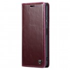 Xiaomi Redmi Note 12 Pro+ 5G „CaseMe“ Leather solidus atverčiamas bordo odinis dėklas - knygutė