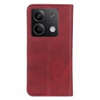 Xiaomi Redmi Note 13 5G „Split“ raudonas odinis atverčiamas dėklas - knygutė