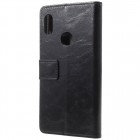 Xiaomi Redmi Note 5 2018 (Redmi Note 5 Pro) atverčiamas juodas odinis dėklas, knygutė - piniginė