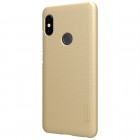Xiaomi Redmi Note 5 2018 (Redmi Note 5 Pro) Nillkin Frosted Shield auksinis plastikinis dėklas + apsauginė ekrano plėvelė
