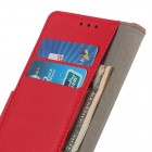 Xiaomi Redmi Note 8T atverčiamas raudonas odinis dėklas, knygutė - piniginė