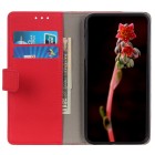Xiaomi Redmi Note 8T atverčiamas raudonas odinis dėklas, knygutė - piniginė