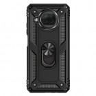 Sustiprintos apsaugos „Kickstand“ Xiaomi Redmi Note 9 Pro (Mi 10T Lite 5G) juodas kieto silikono (TPU) ir plastiko dėklas
