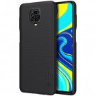 Xiaomi Redmi Note 9 Pro „Nillkin“ Frosted Shield juodas plastikinis dėklas, nugarėlė