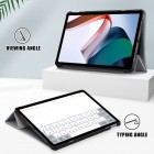 Xiaomi Redmi Pad 10.6" atverčiamas pilkas odinis dėklas (sulankstomas)