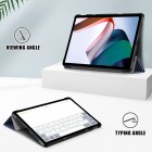 Xiaomi Redmi Pad SE 11" atverčiamas mėlynas odinis dėklas - knygutė
