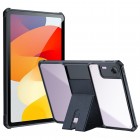 Xiaomi Redmi Pad SE 11" „XUNDD“ skaidrus juodos spalvos apvadais kieto silikono TPU akrilo dėklas - nugarėlė