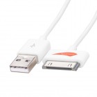 YellowKnife USB baltas laidas skirtas iPhone 4, 4S, iPad, iPad mini, iPod (MFi sertifikatas)