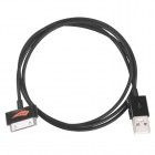 YellowKnife USB juodas laidas skirtas iPhone 4, 4S, iPad, iPad mini, iPod (MFi sertifikatas)