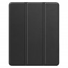 Apple iPad Pro 13 (2024, M4, A2925, A2926, A3007) atverčiamas juodas odinis dėklas - knygutė su vieta liestukui