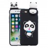 Apple iPhone 7 (iPhone 8, SE 2020) „Squezy“ Boy Panda kieto silikono TPU juodas dėklas - nugarėlė
