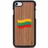 Apple iPhone 7 (iPhone 8) „Crafted Cover“ Lietuvos vėliava natūralaus medžio dėklas (šviesus medis)