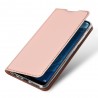 „Dux Ducis“ Skin serijos Huawei Honor 8X Max rožinis odinis atverčiamas dėklas
