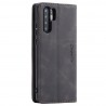Huawei P30 Pro CaseMe Retro solidus atverčiamas juodas odinis dėklas - knygutė