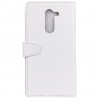 Nokia 7 Plus atverčiamas baltas odinis dėklas, knygutė - piniginė