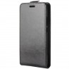 Nokia 7 Plus klasikinis vertikaliai atverčiamas juodas odinis dėklas
