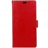 Nokia 7 Plus atverčiamas raudonas odinis dėklas, knygutė - piniginė