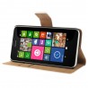 Nokia Lumia 635 atverčiamasbaltas odinis dėklas - piniginė