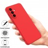 Samsung Galaxy A36 Shell kieto silikono (TPU) dėklas raudonas - nugarėlė