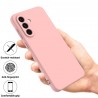 Samsung Galaxy A36 Shell kieto silikono (TPU) dėklas rožinis - nugarėlė