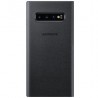 Samsung Galaxy S10 (G973) originalus Led View Cover atverčiamas juodas odinis dėklas - piniginė