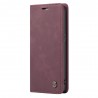 Samsung Galaxy S7 (G930) CaseMe Retro solidus atverčiamas bordo odinis dėklas - knygutė
