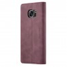 Samsung Galaxy S7 (G930) CaseMe Retro solidus atverčiamas bordo odinis dėklas - knygutė