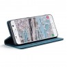 Samsung Galaxy S7 (G930) CaseMe Retro solidus atverčiamas žalias odinis dėklas - knygutė