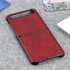 Samsung Galaxy Z Flip (F700) Slim Leather raudonas odinis dėklas - nugarėlė