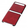 Samsung Galaxy Z Flip (F700) Slim Leather raudonas odinis dėklas - nugarėlė